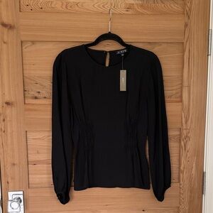 J. Crew Elegant Black Long Sleeve Top